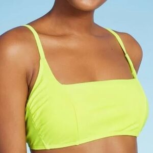 Neon Yellow Bralette Bikini Top